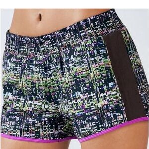 Fabletics Fallon Athletic Shorts Pattern with Compression Lining -Size L